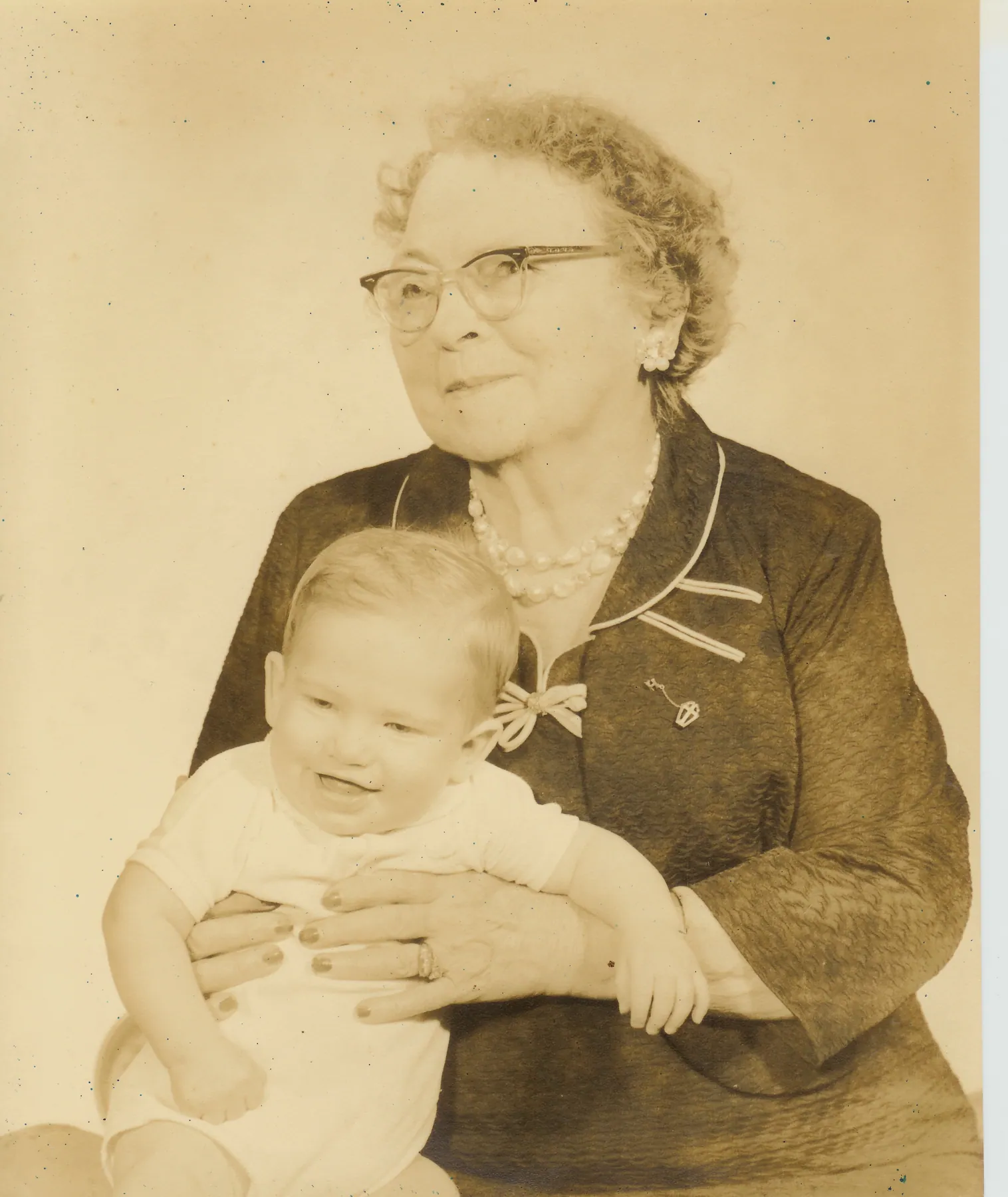 Robert as a baby with a great-grandmother, according to the archive filename
